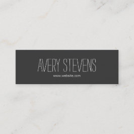 Quirky, Whimisisk, enkel svart, minimalistisk Mini Visitkort
