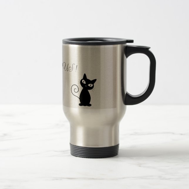 Quirky Whimsical Black Cat Glittery-Hej Gorgous Resemugg (Höger)