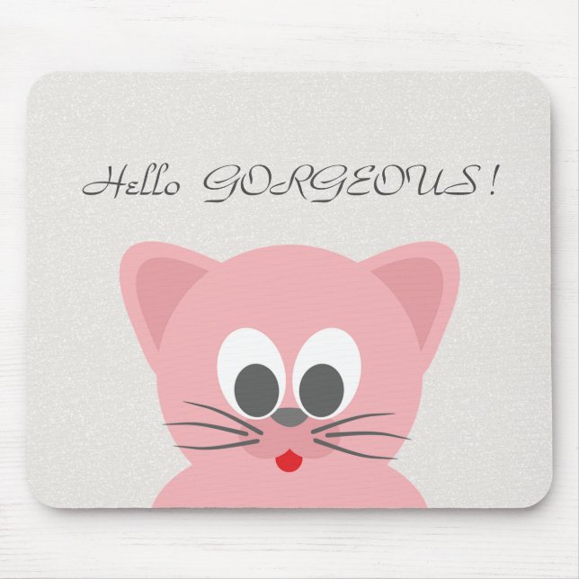 Quirky Whimsical Cat Glittery-Hej Gorgous Musmatta (Framsidan)