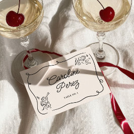 Quirky & Whimsical Cupid Cherubs Place Card Bordsnummer