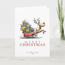 Quirky Whimsical Reindeer Christmas