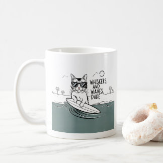 Quirky whiskers och vinkar lustig lera kaffemugg