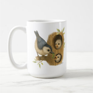 Quirky White-Brested Nuthatch Kaffemugg