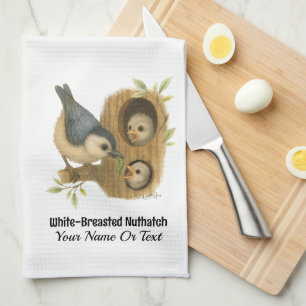 Quirky White-Brested Nuthatch Kökshandduk