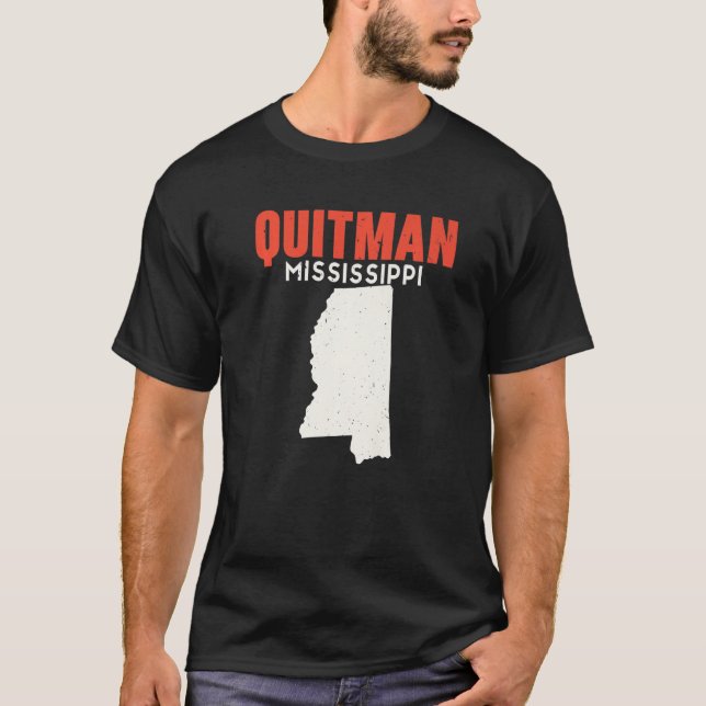 Quitman Mississippi USA State America Travel Missi T Shirt (Framsida)