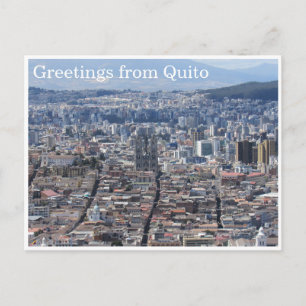 quito city hälsning vykort