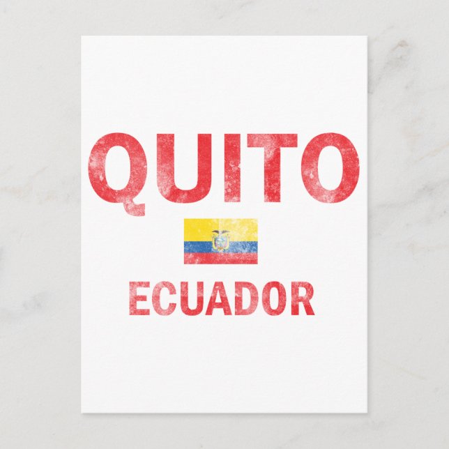 Quito Ecuador-design Vykort (Framsida)