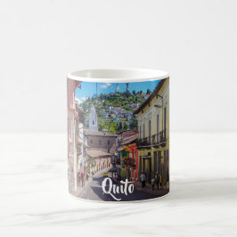 Quito, Ecuador, Historik i centrala staden Kaffemugg