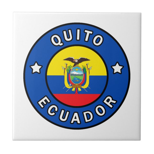 Quito Ecuador Kakelplatta (Framsidan)