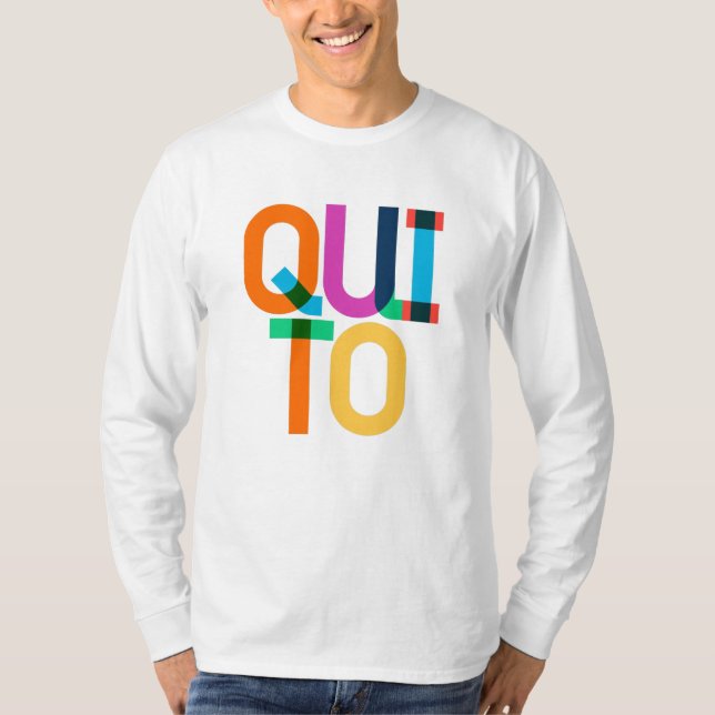 Quito Ecuador Pop Art Brev T Shirt (Framsida)