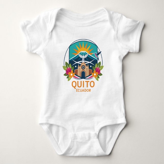 Quito Ecuador South America T Shirt (Framsida)