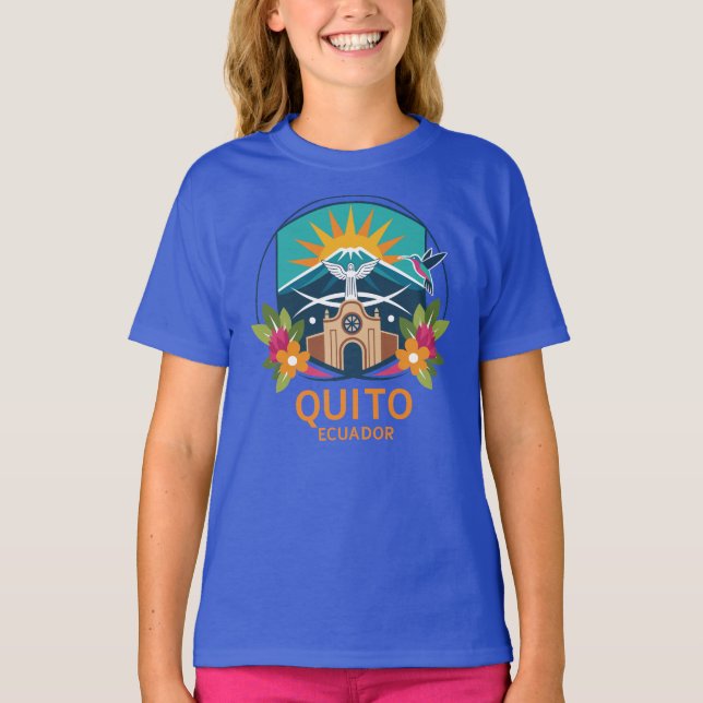 Quito Ecuador South America T Shirt (Framsida)