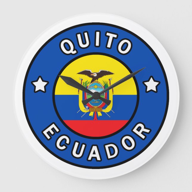 Quito Ecuador Stor Klocka (Framsida)
