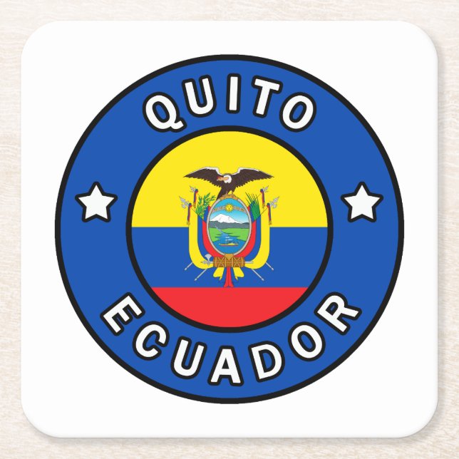 Quito Ecuador Underlägg Papper Kvadrat (Framsidan)