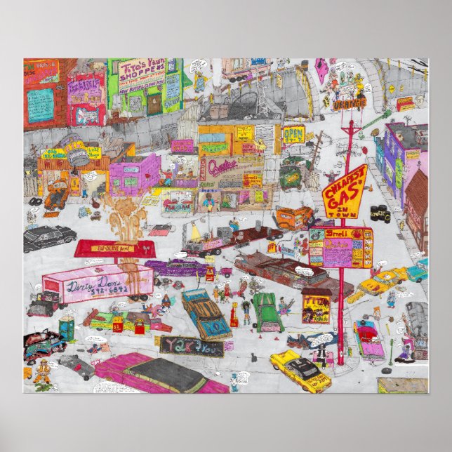 Quito's Gas Station Poster (Framsidan)