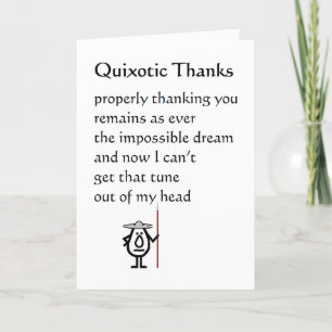 Quixotic - tack för en fin Tack-Dikt Kort