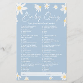 Quiz Baby Shower-spel, Daisy Baby Shower-spel