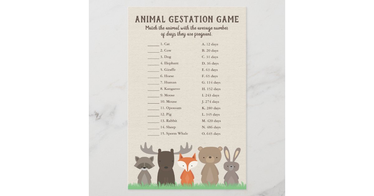 Quiz For Lek For Gestation For Skogsmarkbaby Zazzle Se