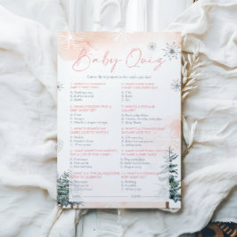 Quiz-kökort för rosa Baby Shower