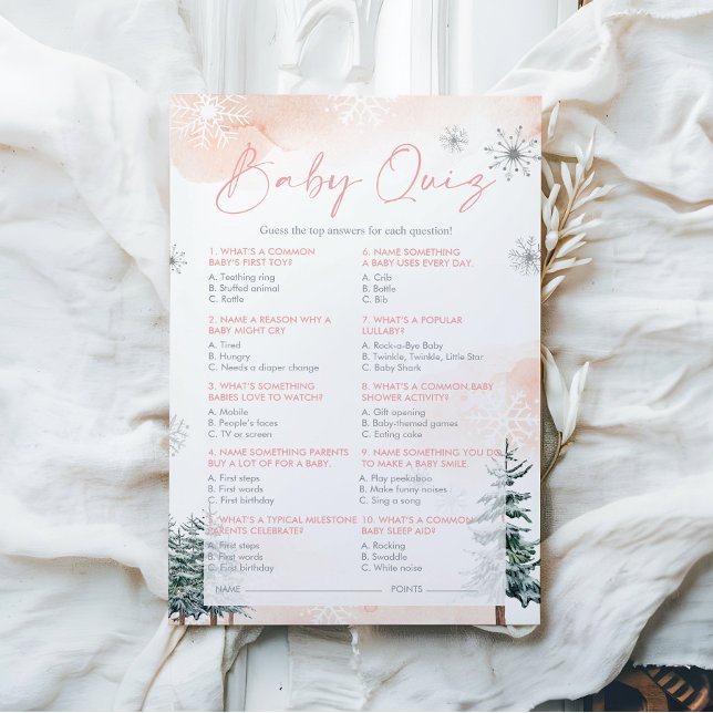 Quiz-kökort för rosa Baby Shower (Skapare uppladdad)