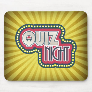 Quiz Night Trivia Party Gult Sunburst Musmatta