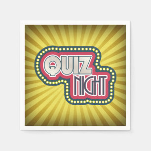 Quiz Night Trivia Party Gult Sunburst Pappersservett