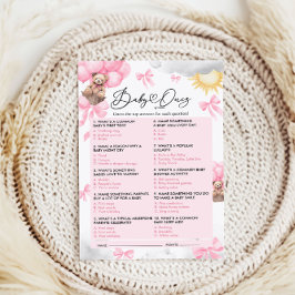 Quiz-spelkort för babyvisningsprogram