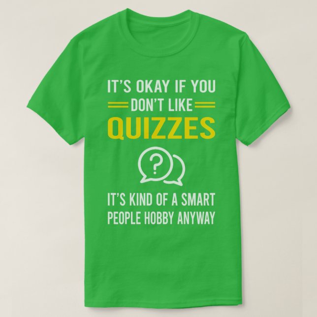 Quizzes Quiz för smarta personer T Shirt (Design framsida)