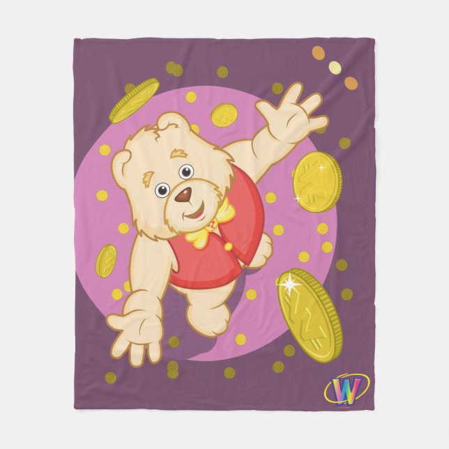 Quizzy björn fleecefilt (Framsidan)