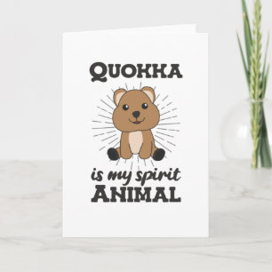 Quokka är mitt självanska djur - Cute Quokkas Vint Kort