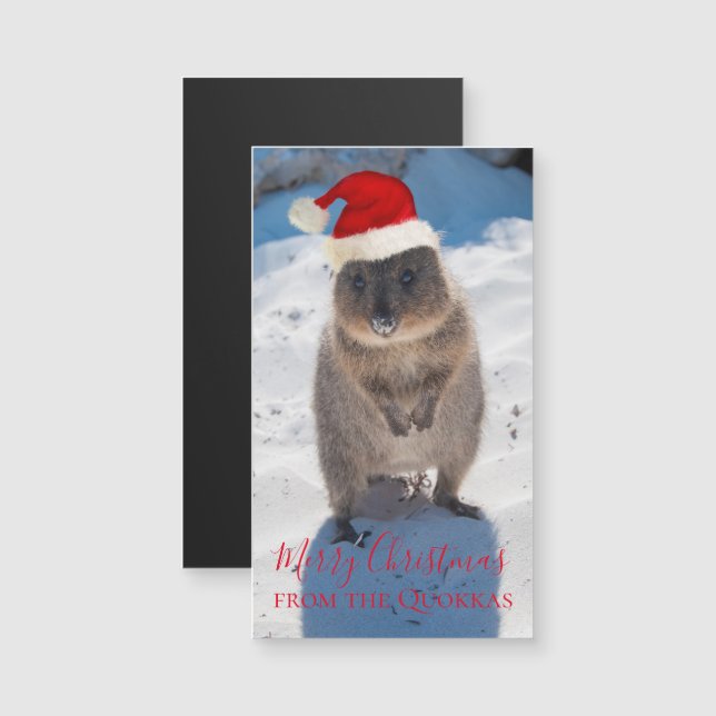 Quokka Australia Lycklig God jul (Fram/baksida)