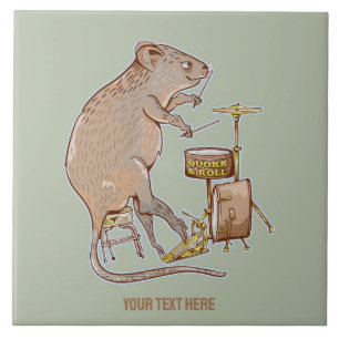 Quokka Australian Animal Drummer Kakelplatta