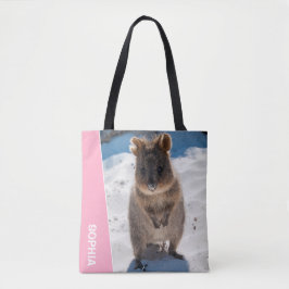 Quokka Australien Sött Djur på Strand Foto Tygkasse