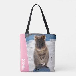 Quokka Australien Sött Djur på Strand Foto Tygkasse