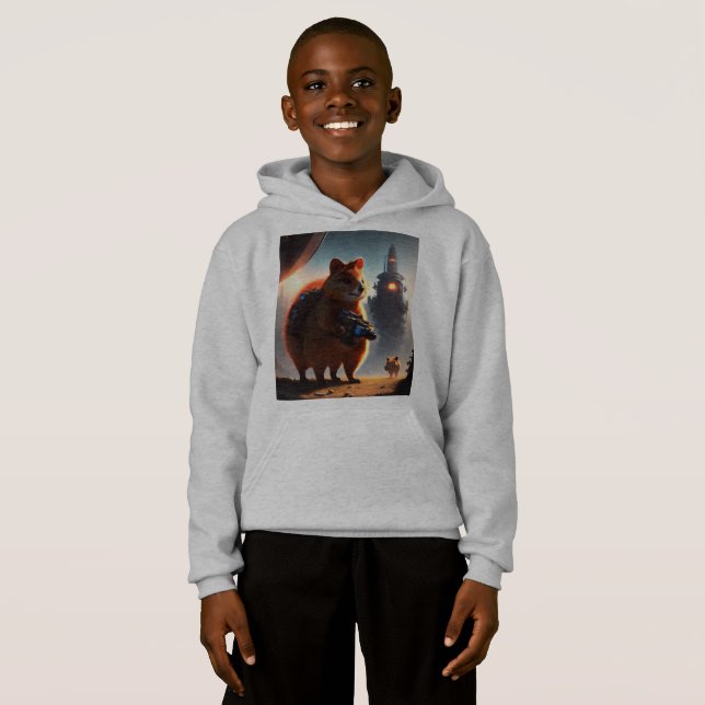 Quokka De kallar mig Mister, Kids Hoodie T Shirt (Hel framsida)