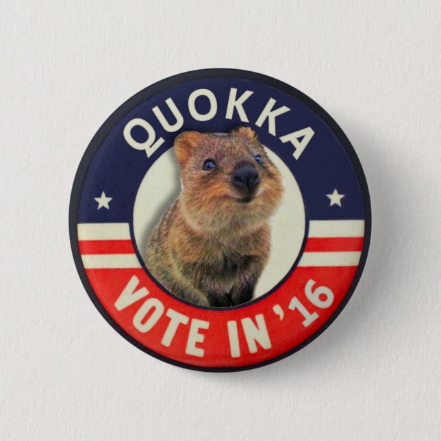 Quokka för president i 2016 knapp (Framsida)