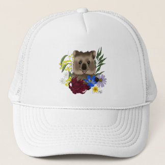 Quokka Happy Australia Floral Blue Keps