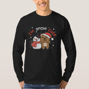 Quokka I är Snö Cute Snögubbe Snö Pun T Shirt