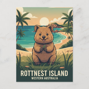 Quokka i Rottnest Island Australia Vykort