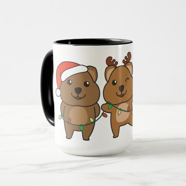 Quokka jul-djur Cute Quokkas Mugg (Framsida vänster)