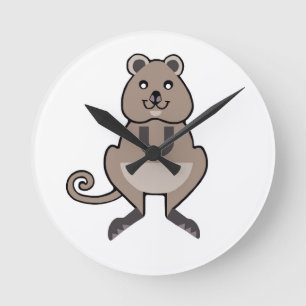Quokka - klockan 22 rund klocka