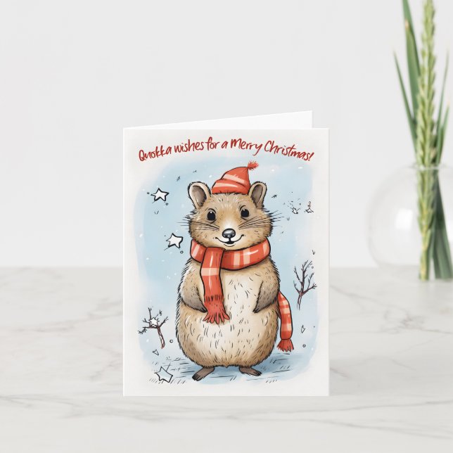 Quokka Önskemål för ett God jul - Kort (Framsida)