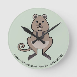 Quokka - rund klocka