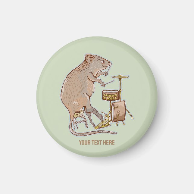 Quokka Spela Drums Magnet (Framsidan)