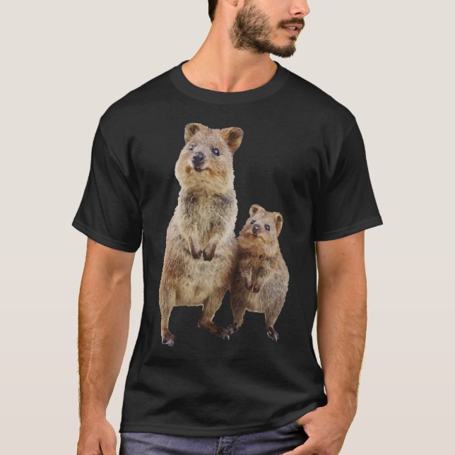 Quokka with Baby Cute Australian Teddy Bear Essent T Shirt (Framsida)