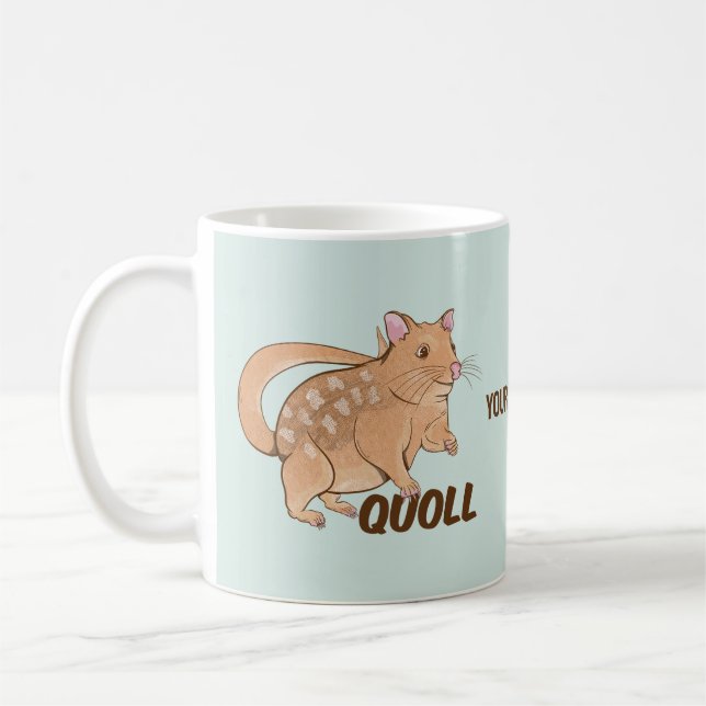 Quoll Australian Marsupial Kaffemugg (Vänster)
