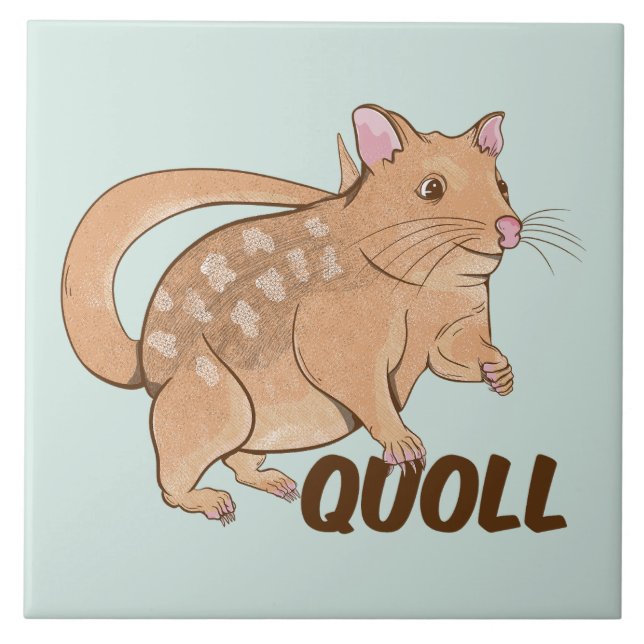 Quoll Australian Marsupial Kakelplatta (Framsidan)