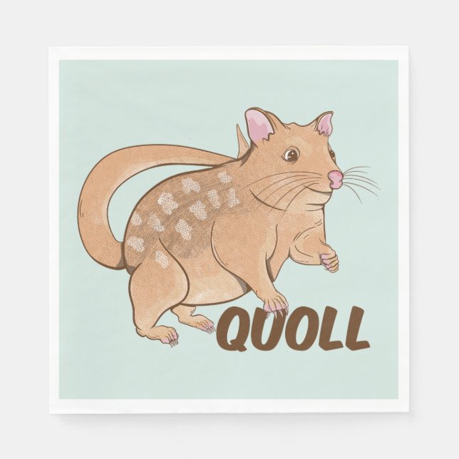 Quoll Australian Marsupial Pappersservett (Framsidan)