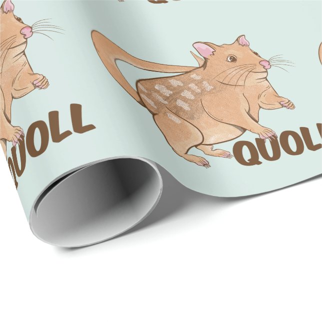 Quoll Australian Marsupial Presentpapper (Rullad Hörn)