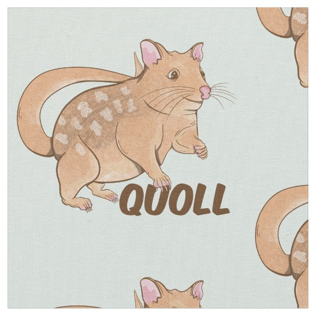 Quoll Australian Marsupial Tyg (Närbild)